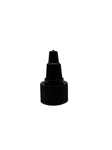 Natural Farms 4 oz Black Cosmo Plastic Bottles -12 Pack Empty Bottle Refillable - BPA Free - Essential Oils - Aromatherapy | Black Twist Top Cap - Made in the USA