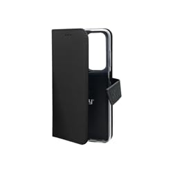 Celly Wally Wally976 Étui à Rabat Noir en Simili Cuir pour Smartphone