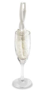 The Fryoilsaver Company B61C Flute And Stemware Wine Glass Cleaning Brush, Non-Scratch Soft Foam Bristles & Dishwasher Safe, Glass Cleaner Brush For Crystal Glasses thumb #5