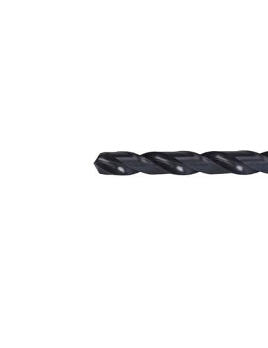 Image of Century Drill & Tool 24125 Pro Grade Black Oxide Drill Bit, 25 /64 inch, Pro | Straight shank, 5-1 /8 inch overall length, 135 point, cuts steel, wood & plastic, 135 split point