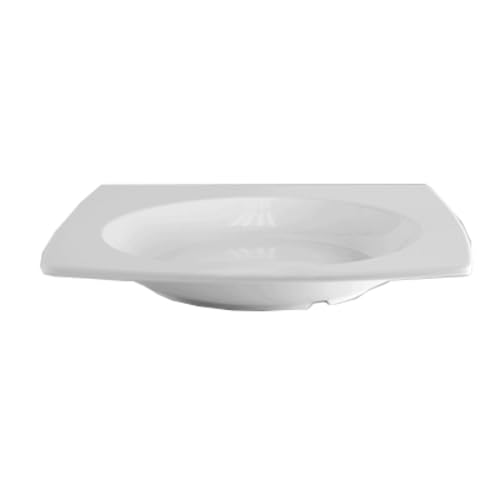 FSE 63010WT Pasta Bowl, 22 oz., 10-1/2" x 1-3/8" deep, Square, Break-Resistant, Dishwasher Safe, BPA Free, Melamine, Classic, White, NSF, Pack of 12