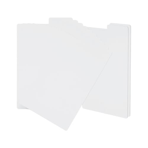 Intercalaires avec onglet PATIKIL blanc en plastique x20 pour boîte et tiroir