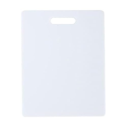 FARBERWARE Reversible Plastic Cutting Board, 8x10 Inch, White, Dishwasher Safe, Non-Porous and Durable for Chopping, Slicing, Prep, Easy to Store