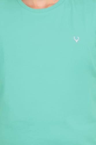 Image of Allen Solly Boys' Crew Neck T-Shirt | Stag Logo | Cotton | Regular Fit | Everyday Kids Casual Wear