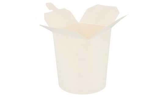 50 pots à pâtes ronds 960 ml en carton laqué blanc avec fermeture à rabats