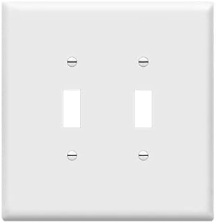 ENERLITES Jumbo Double Toggle Switch Cover, Large Two Gang Light Switch Wall Plate, Gloss Finish, Oversized 2-Gang 5.5