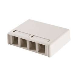 OR-404TJ4 - Ortronics TracJack 4-Port Surface Mount Box, Fog White, Pack of 2