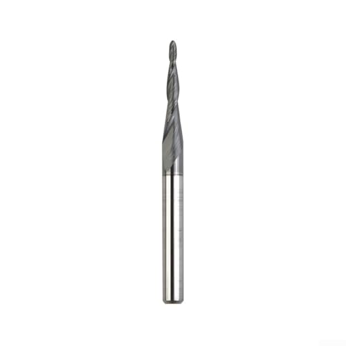 Tapered Ball Nose End Mill, 1/8