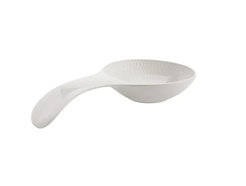 Maxwell Williams White Basics - Poggia cucchiaio, in porcellana, colore: bianco, 23 x 11,5 x 3,5 cm