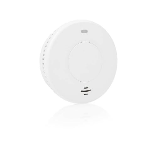 Detector de Humos Smartwares - Etiqueta Q - Batería sellada 10 años - Sensor óptico - Indicadores Luminosos - Botón de Prueba - Función silenciosa - FSM-12001