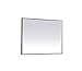 Elegant Decor Pier 36x48 inch LED Mirror with Adjustable Color Temperature 3000K/4200K/6400K in Black