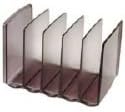 Rogers Mini Sorter, a compact, translucent gray plastic organizer with five vertical slots.