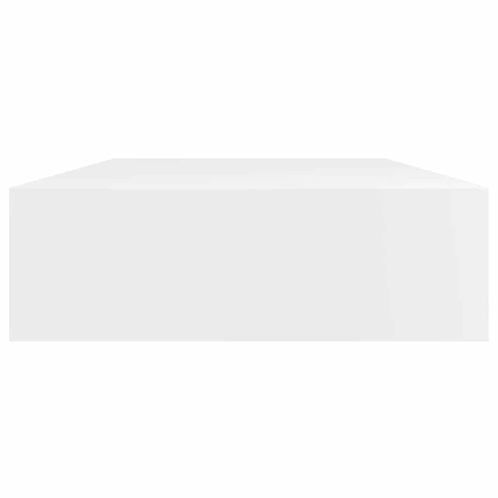 Regał ścienny z szufladą, płyta MDF, biały, 80 x 25 x 8 cm, półka wisząca do salonu, kuchni, sypialni, łazienki, biura, miejsce do przechowywania, dekoracyjny organizer