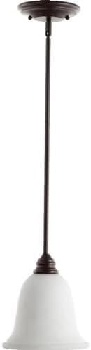 Quorum 3154-186 Transitional One Light Pendant from Bryant collection in Bronze/Dark finish,