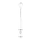 Batidoras de mano Batidor Manual Nuevo Espumador eléctrico de mano Crema leche huevos Pequeño agitador café(Blanco)