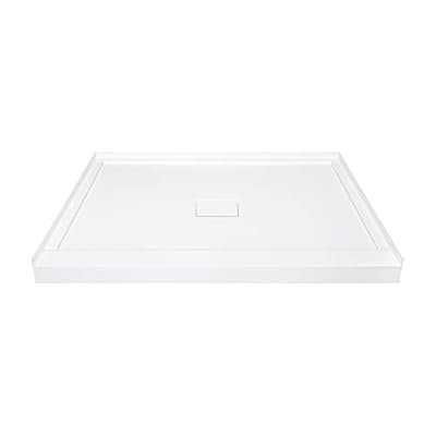 Transolid FLU3636C-31 Low Threshold L x 36-in W Shower Base with Center Drain, White