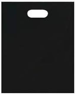 Medium Low Density Black Merchandise Bags - 12â€W x 15â€H - Case of 1000