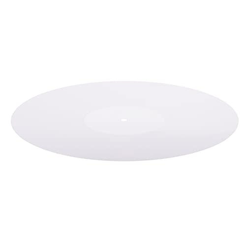 LALAFINA 1Pc Vinyl Record Protective Mat Acrylic Turntable Accessory for Cleaner Sound Vibration Control Slipmat White Cost for Vinyl Enthusiasts