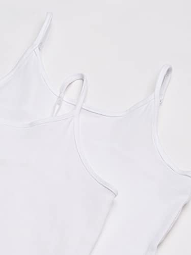 The Children's Place Girls Basic Cami, White 2 Pack, Large #TOP1