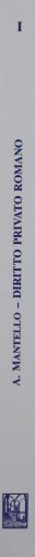 Diritto privato romano. Lezioni (Vol. 1)