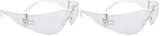 Radians Clear Safety Glasses, Scratch-Resistant, Wraparound, One Size