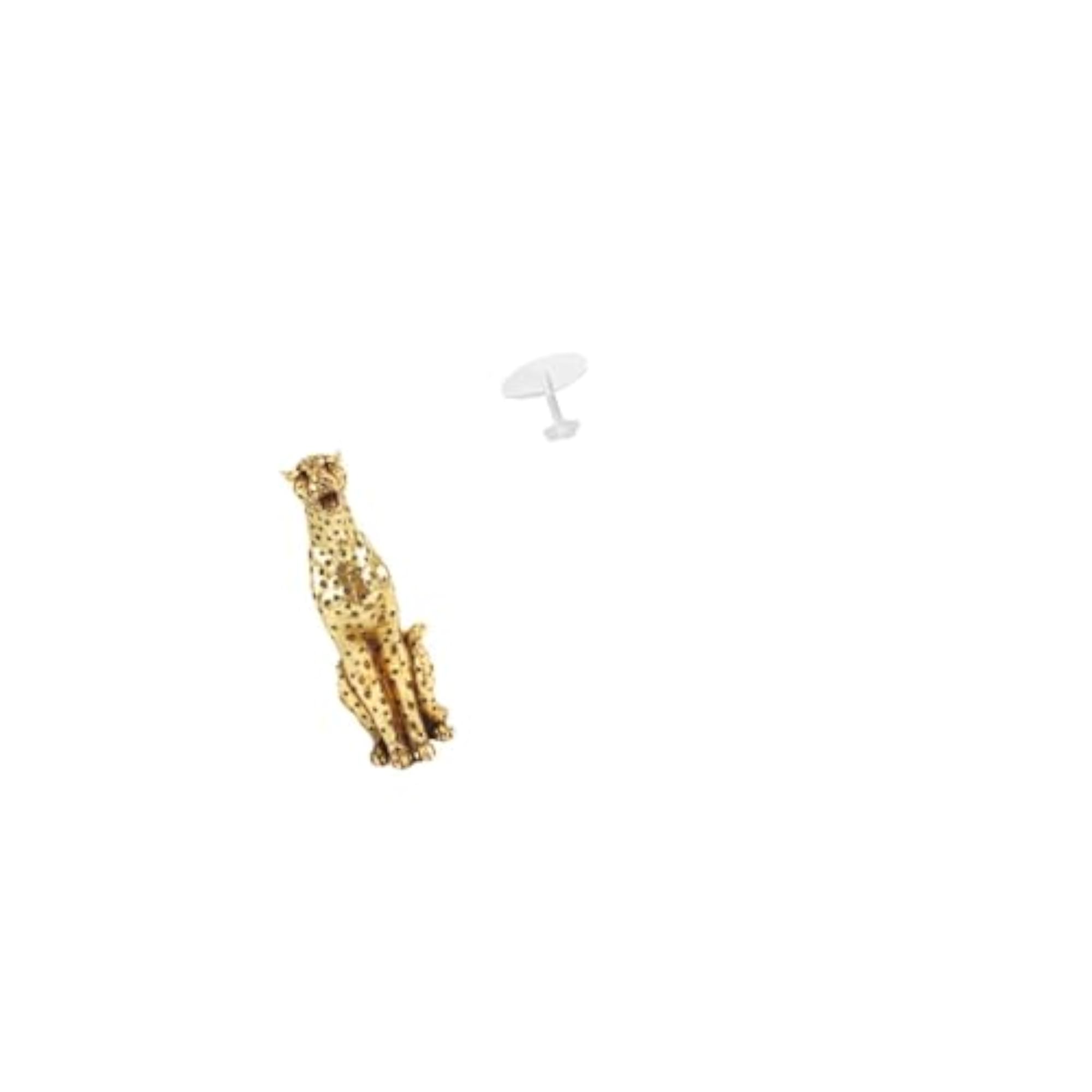 Golden Cheetah Tabletop Sculpture Ornament