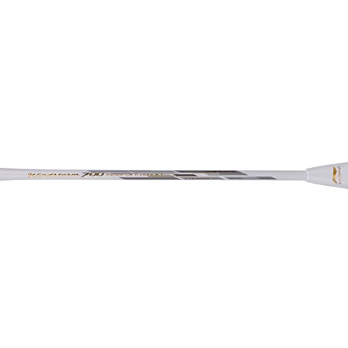 Li-Ning Windstorm 700 Special Edition Badminton Unstrung Carbon Fiber Racket (White/Gold) #TOP5