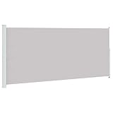 vidaXL パティオ用 引き込み式サイドオーニング 220x500cm グレー, サイド日よけ, ガーデンスクリーン, パティオ日よけ, サイド日除け, 格納式日よけ, 格納式サイド日よけ, プライバシースクリーン