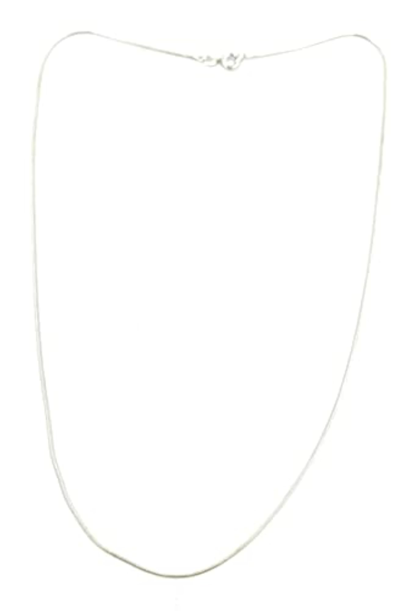 925 Sterling Silver Plain Snake Chain Necklace, Unisex