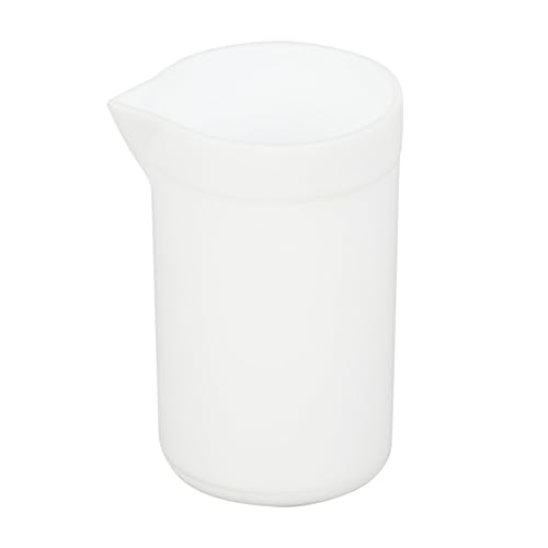 MUSISALY PTFE Beaker Easy to Clean Beaker Empty Beaker Laboratory Beaker Labs Beaker Tall Form Beaker Stable Base Beaker Flasks Beaker Glassware Tiny Beaker Borosil Beaker Mini Funnel White