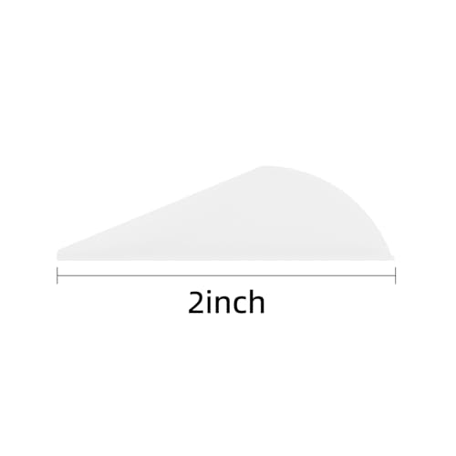 YLS Arrows Vanes 2 inch Plastic Arrow Vane TPU Fletchings for DIY Arrow Archery Bow White 50PK