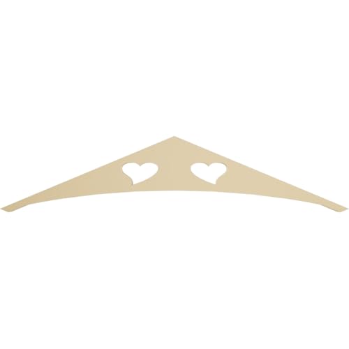 36"W x 7 1/2"H x 1 1/2"P (5/12) Pitch Winston Signature Urethane Gable Pediment, Primed Tan