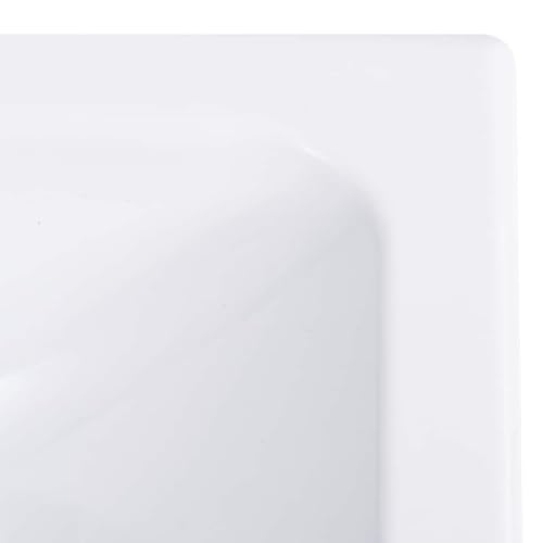 Lavabo rectangular blanco 40x22 cm fregadero compacto lavamanos de tocador 7