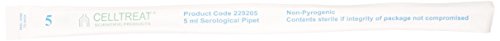 Celltreat 229205B Serological Pipet, 5mL Capacity, Sterile, Individually Wrapped/Bag (Case of 200)