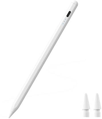 Digital Stylus Pen for Tablet Stylus Pencil for iPad Tablets with Angle Tilt Sensitivity, Palm Rejection, Attaches Magnetically, Battery LED Indicator, Type-C Charging White-image-14