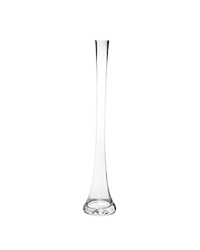 Floralcraft® 50cm Tall Glass Lily Vase, Clear Trumpet Vase for Wedding Centrepieces, Floral Arrangements, Table Decorations & Event Displays