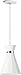 ET2 E25036-WTPC Sash JA8 Compliant White Gypsum Cone LED Mini Pendant Ceiling Lighting, 1-Light 7 Watts, 11"H x 8"W, Polished Chrome