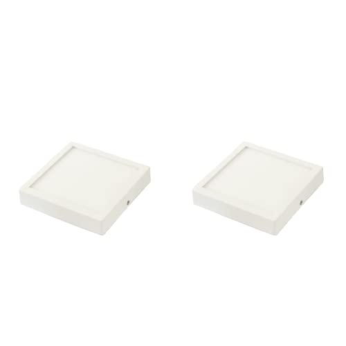Technobeam Surface LED Neutral White - 4000K Square (8 watt, Pack of 2) Indoor LED Ceiling Lights Daylight White Ceiling Light Indoor for Bedroom, Kitchen, Hallway, Outside Porch