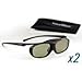 EPSON-Compatible ValueView 3D Glasses. Rechargeable. TWIN-PACK