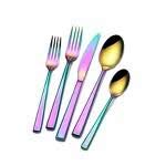 Photo 1 of 12pc Stainless Steel Annika Rainbow Silverware Set