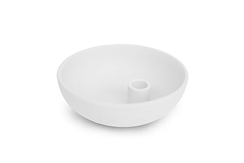 Storefactory - Lindatorp - Portavelas, cuenco para velas - Cerámica - Blanco - Dimensiones (ØxH): 15 x 5 cm