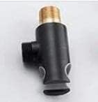 Close-up of the GABRYLLY Black Shower Holder 1750(D) connection point.