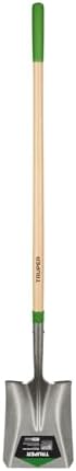 Truper Square-Point Shovel, Mid-Size Steps, 48-Inch Wood Handle w...
