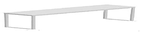 Image of Dining Table Rectangular (White Glossy Laminate with Black Metal Frame Finish, 2 Seater (120 x 60 x74 CM, LBH))
