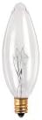25 Pack 25 Watt B8 Candelabra Base 130 Volt 2500 Hour Clear Torpedo Chandelie...