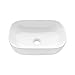 Produktbild VBChome Waschbecken 45,5 x 32 cm Keramik Weiß Oval Waschtisch Handwaschbecken Aufsatzwaschbecken Waschschale Gäste WC