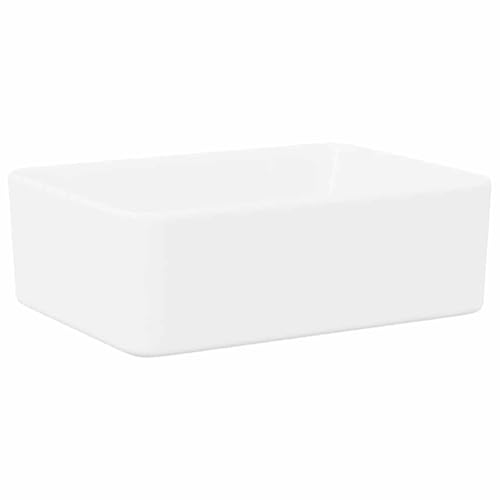 vidaXL Lavandino con Foro di Scarico Rettangolare Moderno Elegante Lavello Lavabo Arredo Bagno...