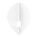 LSTYLE Dart Flights: L2 PRO Teardrop 2-Pack - for Soft Tip and Steel Tip Darts - White