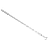 LALAFINA Verstellbarer Aluminium Jalousie Stab Gardinenzugstab mit Haken Stabile Ersatz Gardinenstange für Vertikaljalousien Flexibel Anpassbar Silberfarben