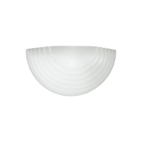 Generation Lighting Stepped Glass 1-Light Wall Bath Sconce in White